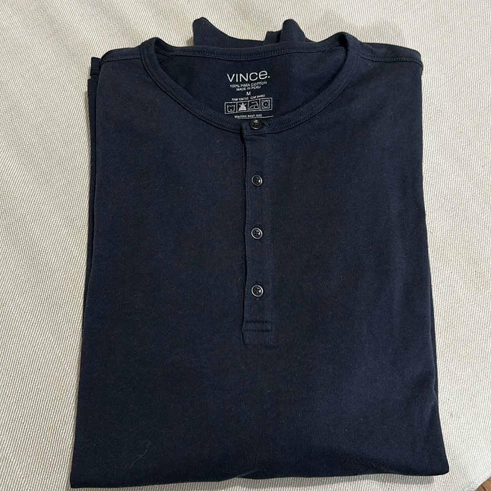 Vince Pima Cotton Henley Top